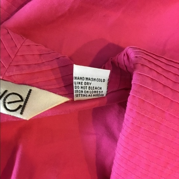 Ravel Large brighter pink cut out neckline long sleeve button down - Picture 11 of 14